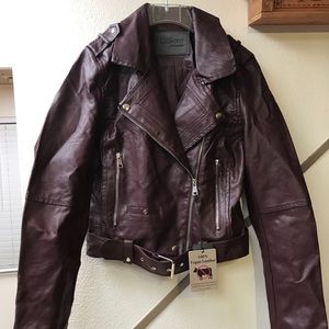 Tillys Burgundy Moto Jacket